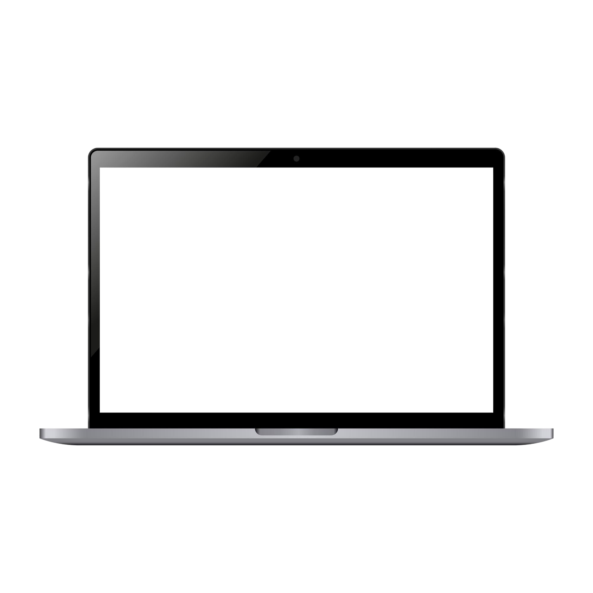 stock image of a laptop (macbook air)