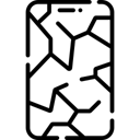 Phone with cracked screen icon
