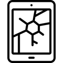 Tablet with cracked screen icon