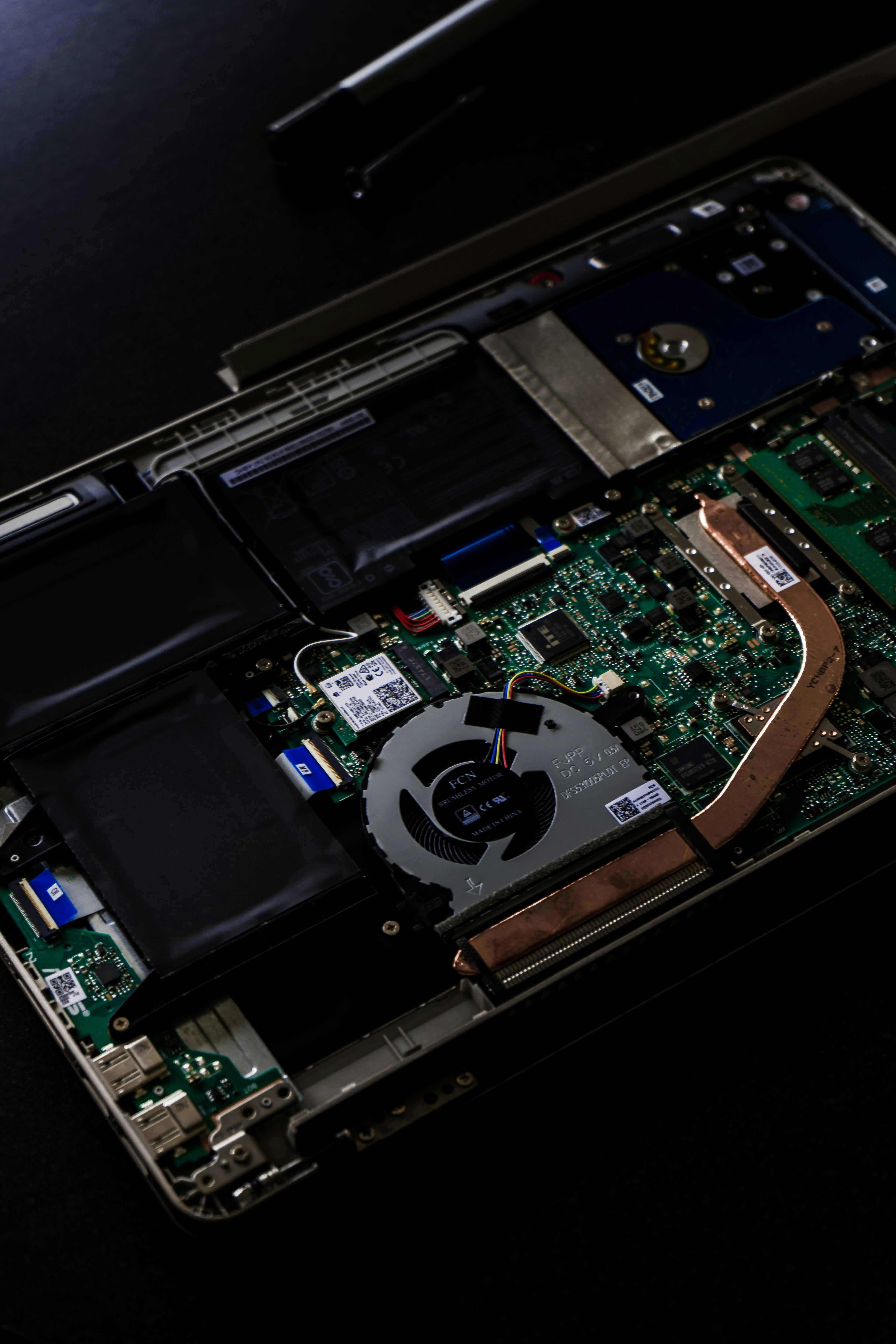 Disassembled laptop