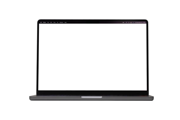 stock image of a laptop (macbook air)
