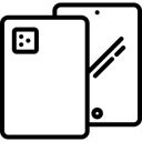 Tablet front and back icon